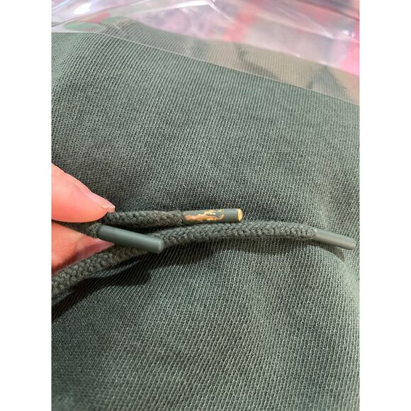 Aerie Running Late Green Graphic Sweatshirt Pullover Crew 100% Cotton Sz M - Picture 10 of 10